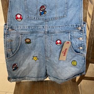 Levi's X Super Mario Brothers Vintage Shortalls Overalls L